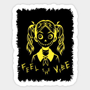 Yellow doll  of feel the vibe Sticker
